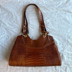 Vintage Brahmin Handbag, medium sized, cognac.